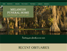 Tablet Screenshot of melanconfuneralhome.net